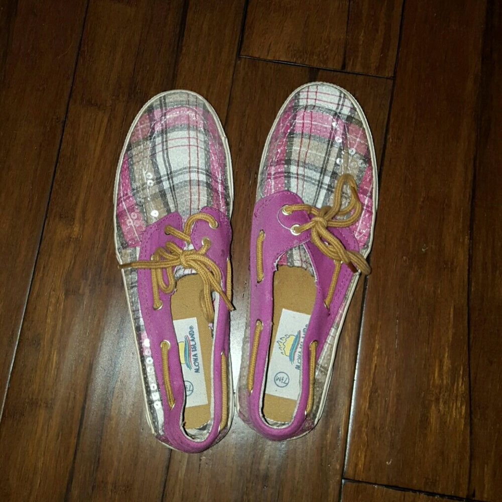 Pink/purple loafers